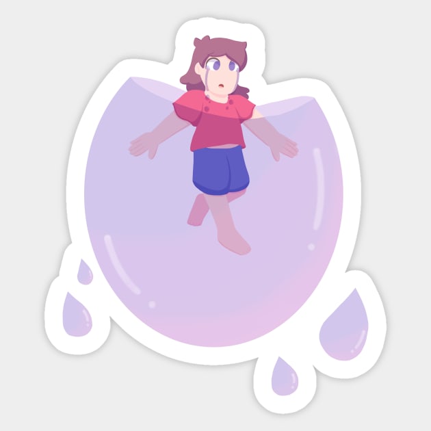 Floating in tears Sticker by KammyBale